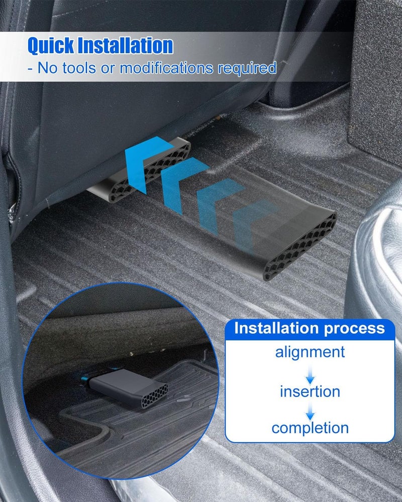 THXCHER 2 Pcs Under Seat Vent Deflectors Compatible with Ford F150 Lightning Raptor 2015-2024, Rear AC Vent Directional Extenders - Image 4